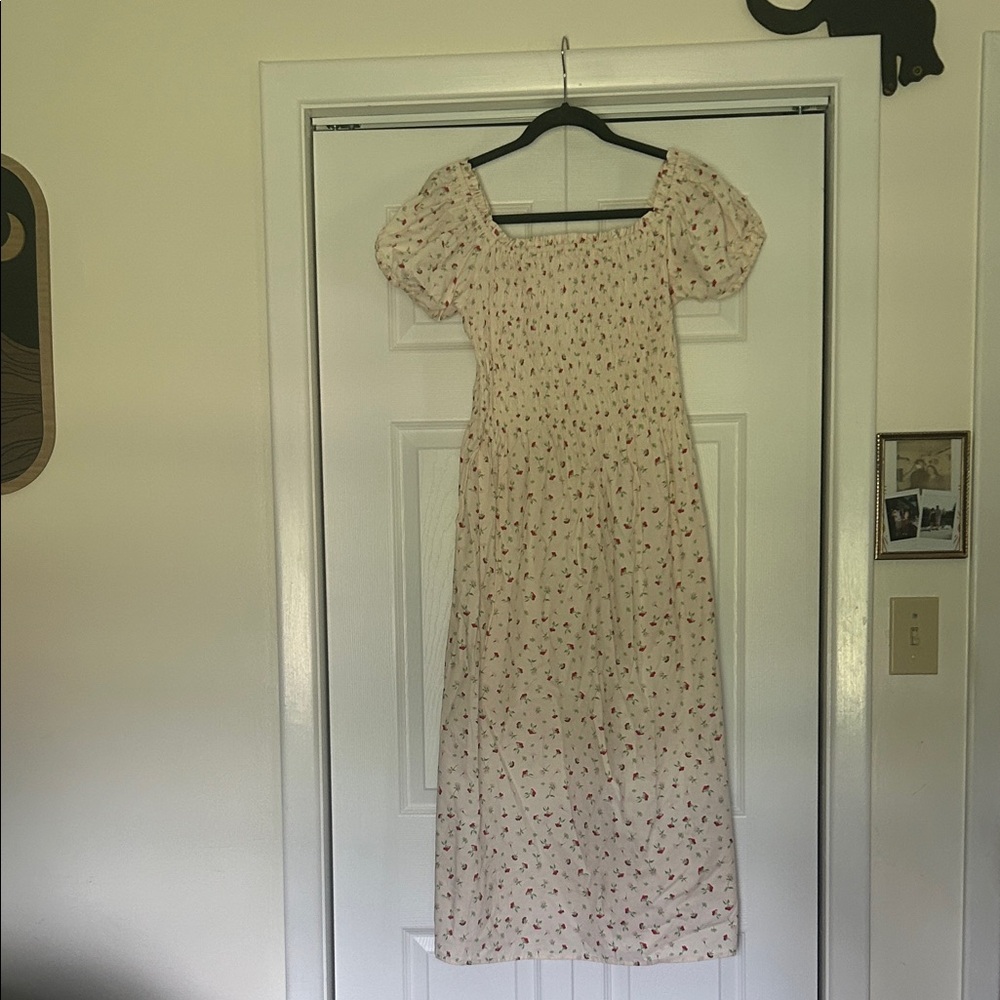 Floral Puff Sleeve Maxi Dress